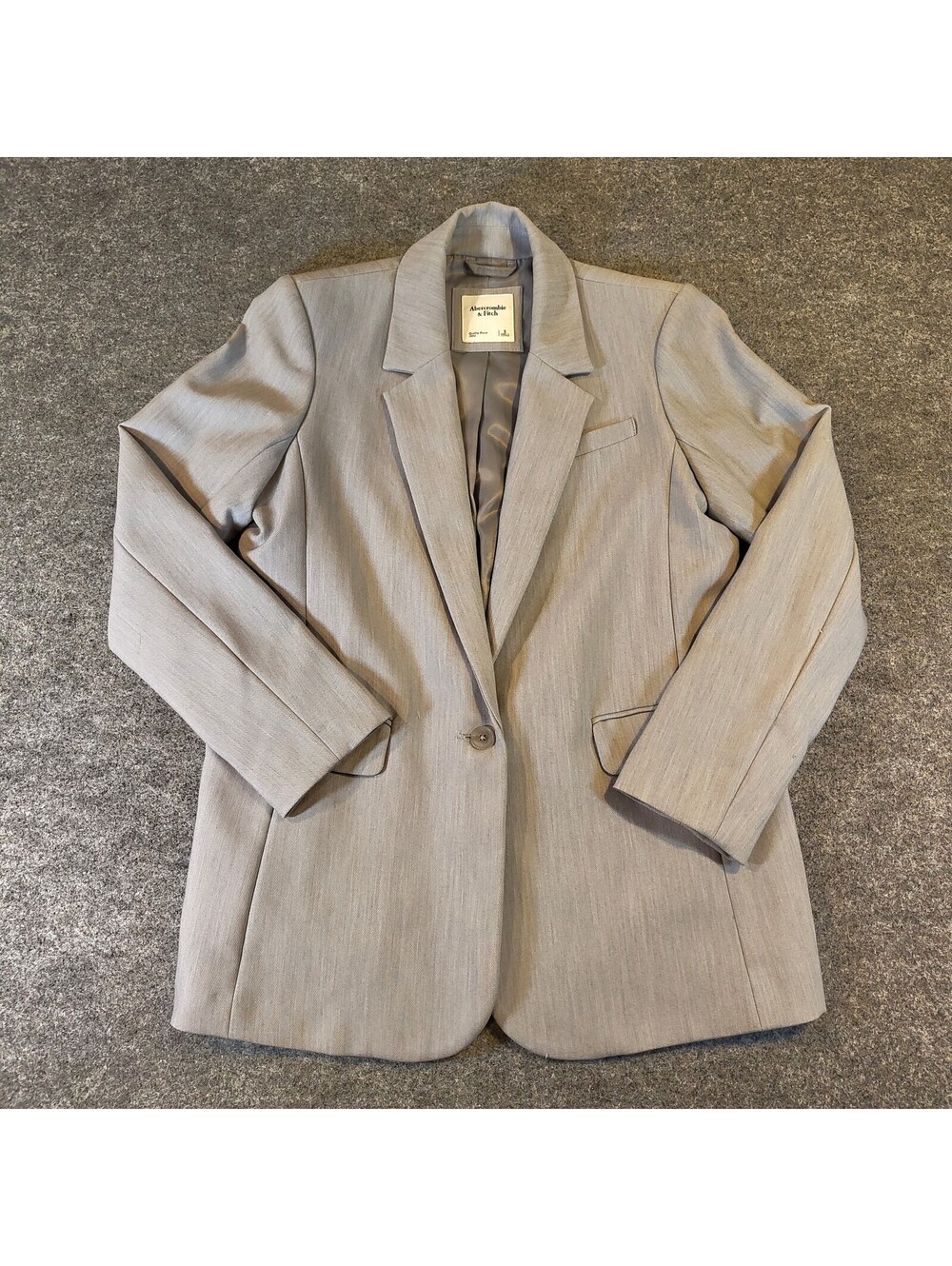 Abercrombie & Fitch Tailored Blazer Jacket Gray Single Button Womens Size Small